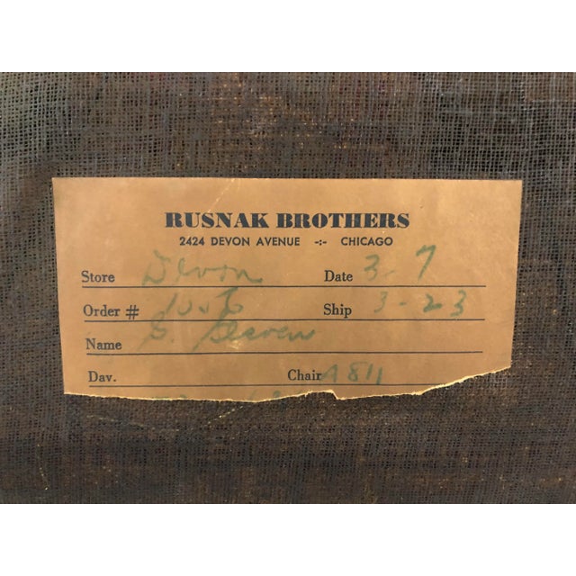 Black 1950's Vintage Art Deco Original Rusnak Brothers Chairs - A Pair For Sale - Image 8 of 9