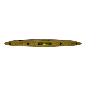 Vintage Brass and Wood Rabone Chesterman Boat/Torpedo Shaped Spirit Level From England - Circa 1963
