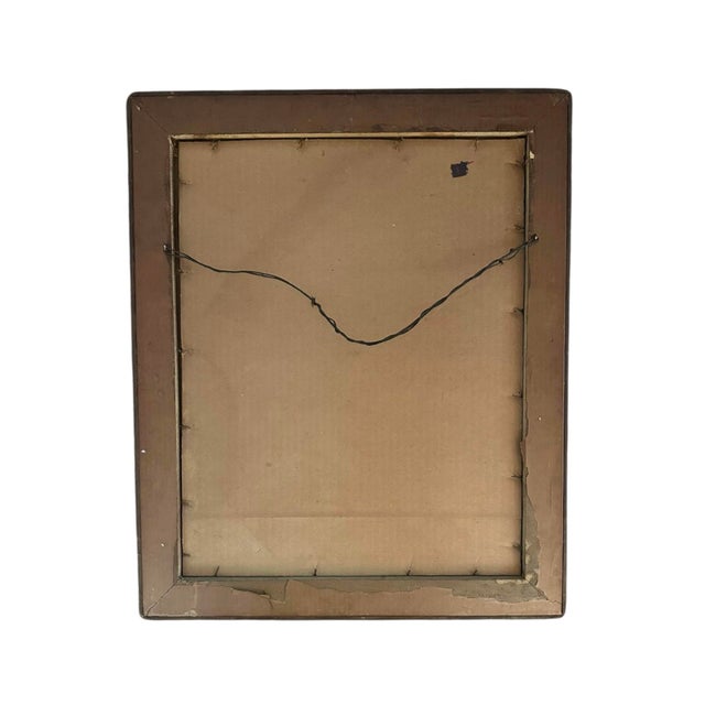 Wood 1920’s Vintage Oil on Canvas Portrait Painting of Lady/Woman in Blue Dress With Original Gilt Newcomb Macklin Style Frame by Elizabeth Nugent For Sale - Image 7 of 7