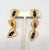 Metal Vintage 1995 Signed Napier Faux-Sapphire, Citrine & Amethyst Chandelier Clip Earrings - 2 Pieces For Sale - Image 7 of 8