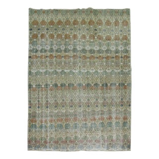 Distressed Vintage Turkish Rug - 6'8" x 10'4" For Sale