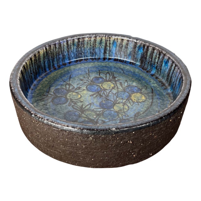 Large Mid-Century Modern Danish Studio Pottery Bowl from Bangholm, 1960s For Sale