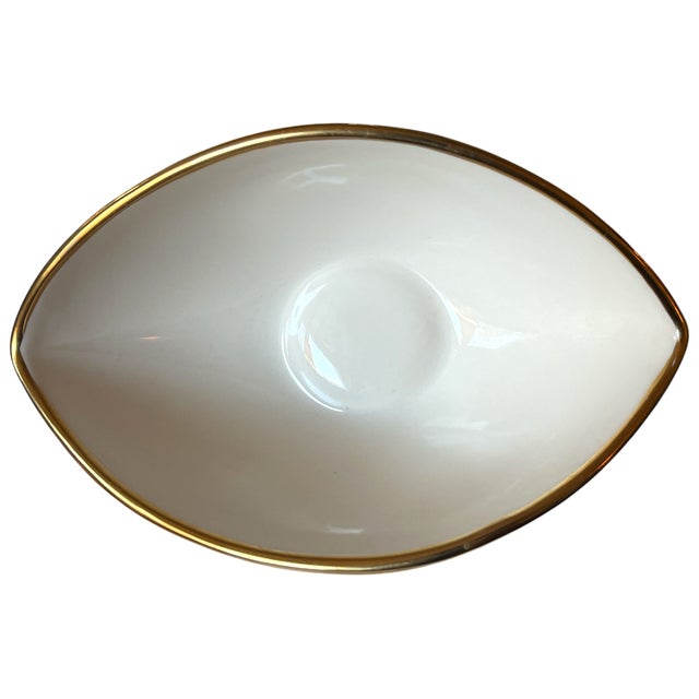 Herend Pair of Hand-Painted L’Objet “Circe” Bowls | Blue, White & Gold | Portugal, 2005 For Sale - Image 4 of 9