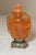 Chinese Antique Chinese Carved Carnelian Agate Enamel Sterling Silver Stone Snuff Bottle For Sale - Image 3 of 15