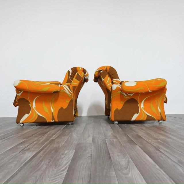 Ionica Lounge Chairs by Guarnacci, Padovano, and Vagnoni for 1P, 1970s, Set of 2 For Sale - Image 9 of 18