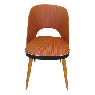 Red Striped Cocktail Chair, 1960s For Sale