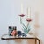 Metal Vintage Tole Lotus Flower 2-Arm Candelabra For Sale - Image 7 of 7