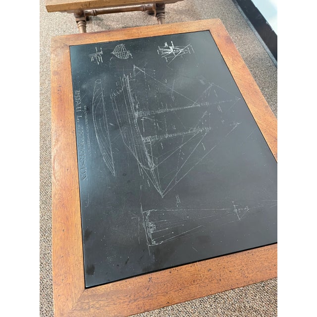 Wood Late 20th Century Isiah L. Jefferson Nautical Slate Side Tables - Set of 2 For Sale - Image 7 of 11