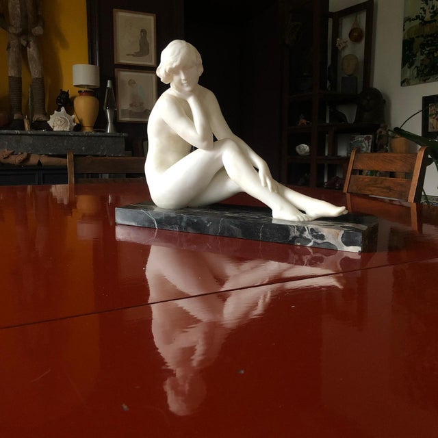 Stone Morelli, Art Deco Figurative Sculpture, 1920, Carrara Marble For Sale - Image 7 of 7