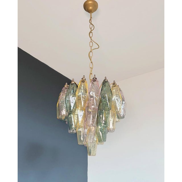 Poliedri Murano Glass Chandelier by Carlo Scarpa, 1990s For Sale - Image 4 of 18