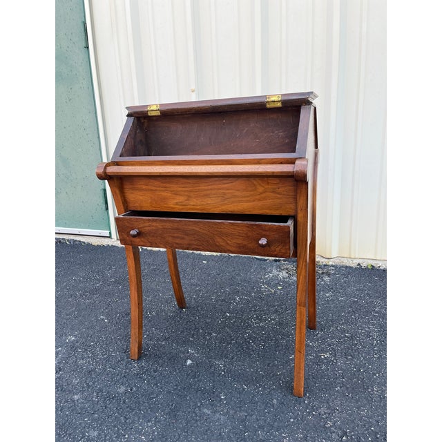 Antique Walnut and Burlwood Dough Box or Storage Table For Sale - Image 4 of 12
