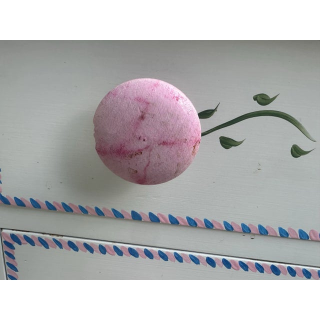 Mackenzie Childs Style Petite 3 Drawer Nightstand For Sale - Image 9 of 12