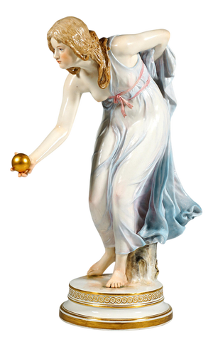 Art Nouveau Figurine by Walter Schott for Meissen, 1890s