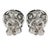 Contemporary Late 20th Century Pair of Platinum Diamond Studs For Sale - Image 3 of 3