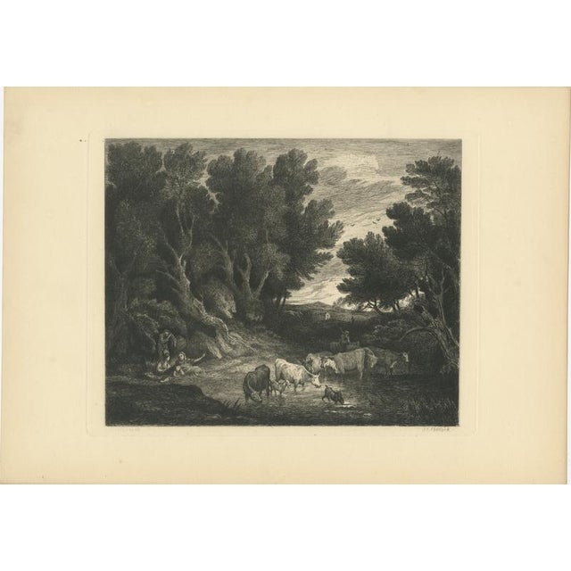 R.S. Chattock, The Watering Place, 1880, Etching For Sale - Image 3 of 9