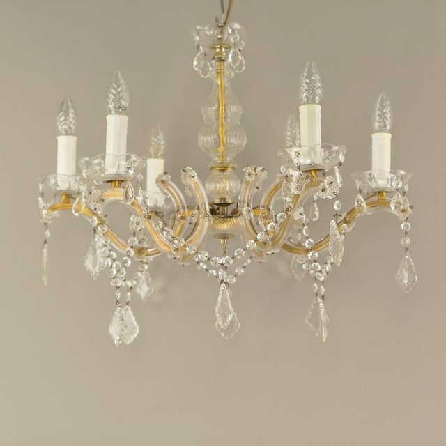 Crystal Glass Chandelier, Germany, 1970s For Sale - Image 18 of 18