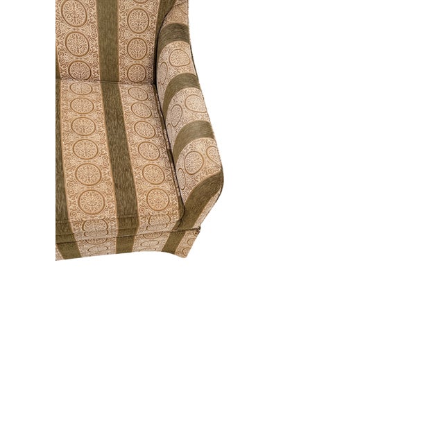 Cream Custom Rolled Arm Club Chairs - A Pair For Sale - Image 8 of 10