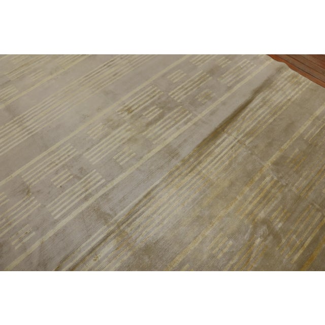 Oversize Wool Silk Modern Tibetan Rug - 9'9" x 14'10" For Sale - Image 10 of 13