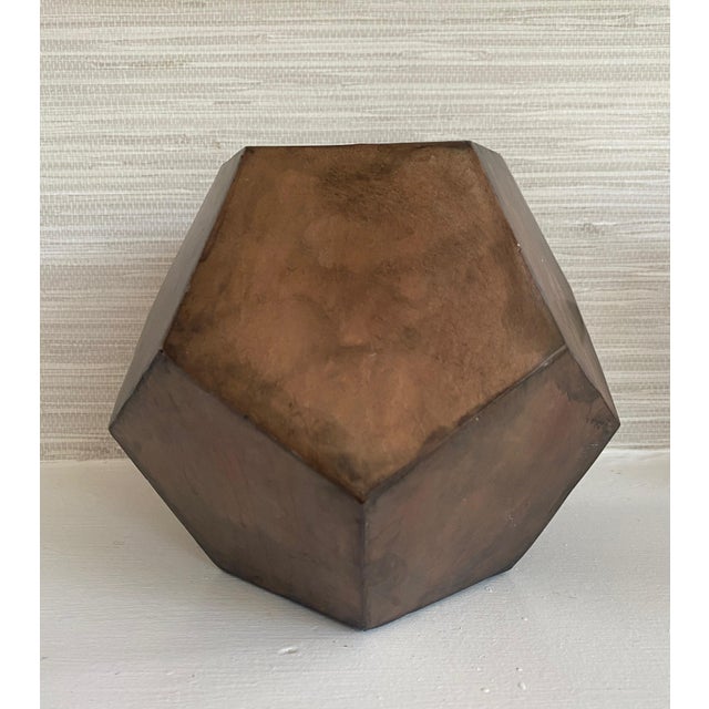 An architecturally striking geometric sculpture. This unique vintage find is a statement in form, material integrity, and...