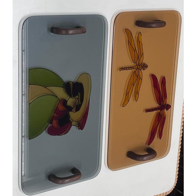 Artistic Serving Trays, Italy, 1980s, Set of 2 For Sale - Image 6 of 12