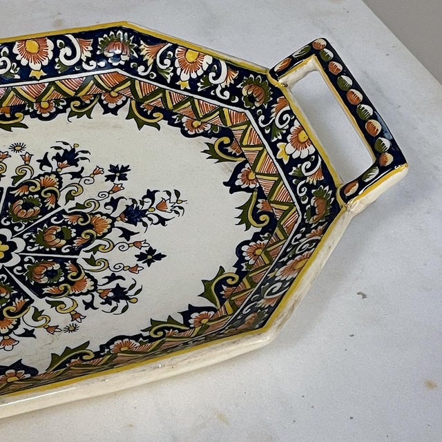 19th Century French Faience 8 Piece Hand-Painted Tea Service For Sale - Image 15 of 18