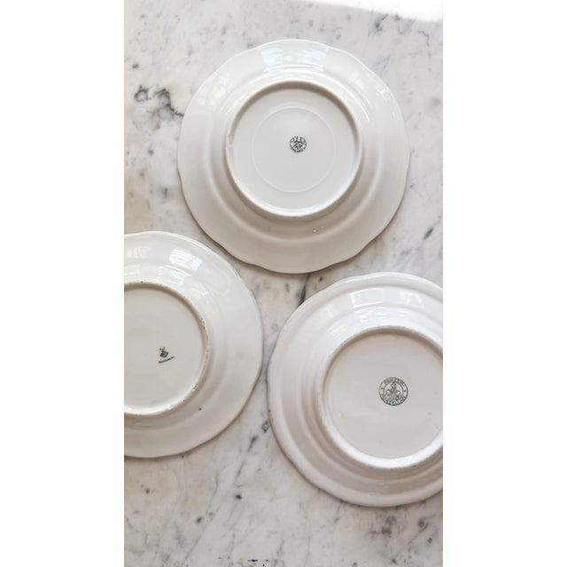 Vintage/Antique European Porcelain Plate Set For Sale - Image 4 of 6