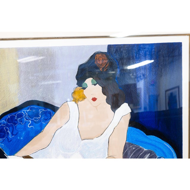 Itzchak Tarkay Le Fiance Signed 1990 Signed Color Serigraph on Paper 235/350 For Sale In Detroit - Image 6 of 8