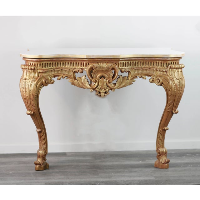 20th Century French Louis XV Rococo Style Side Table and Console Table For Sale - Image 10 of 10