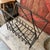 Vintage Industrial Black Metal Magazine Rack/Log Holder Geometric Wire Design For Sale - Image 4 of 10