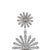 Early 21st Century 18k White Gold 13.00ctw Round Cut Diamond Sunburst Double Eschle Dangle Earrings, Pair For Sale - Image 5 of 8