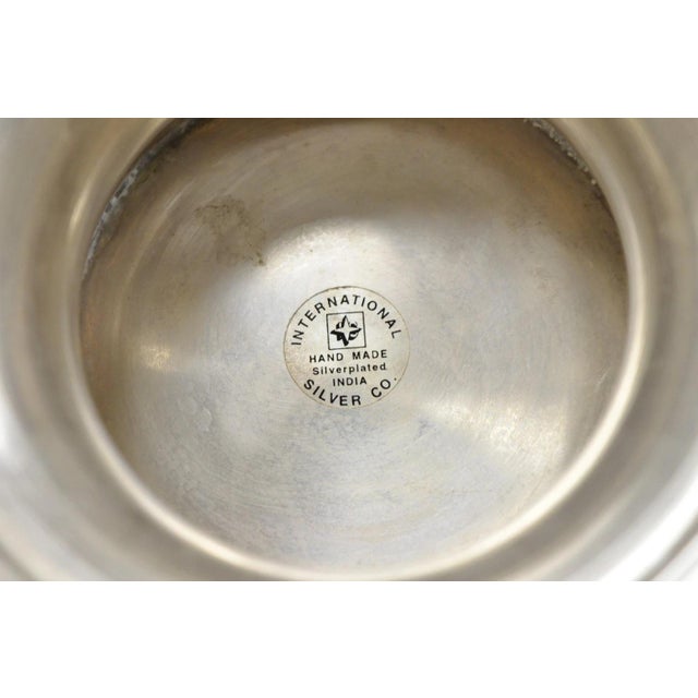 Vintage Modern Pedestal Base Silver Plated 5 Bottle Champagne Chiller Ice Bucket For Sale - Image 16 of 17