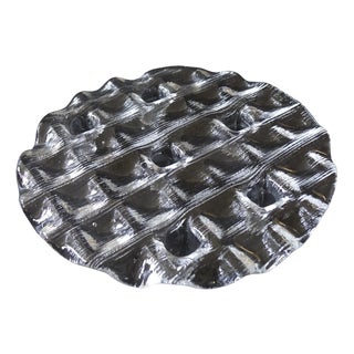 Vintage Art Glass Handmade Glass Candleholder from Muurla For Sale