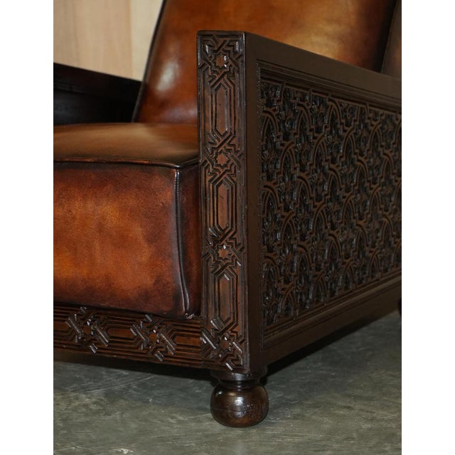 Set of Art Deco Hand Carved Armchairs, 1900s For Sale - Image 16 of 18