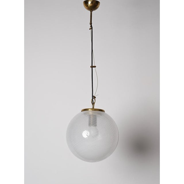 Mid-Century Tessuto White and Crystal Murano Glass Chandelier from Venini, 1970s For Sale - Image 15 of 18