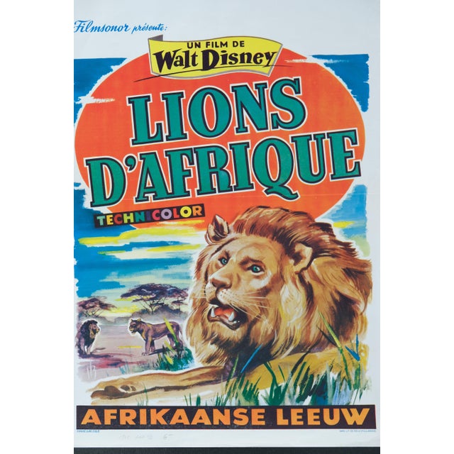 Disney Lions d'Afrique Film Poster For Sale - Image 4 of 9