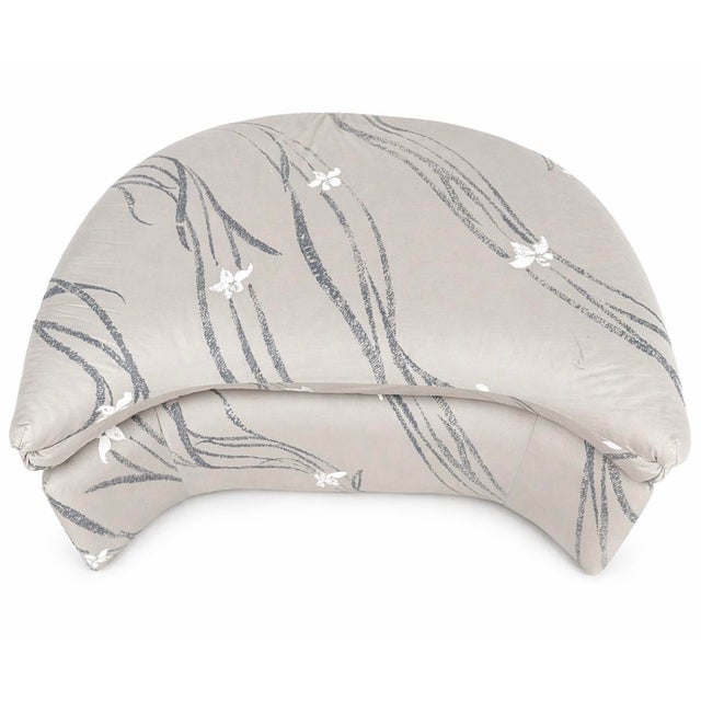 Postmodern Curved Slipper Chair With Ottoman From 80's For Sale In Miami - Image 6 of 8