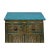 2010s Distressed Teal Blue Green Tibetan Floral End Table Nightstand Cabinet For Sale - Image 5 of 6