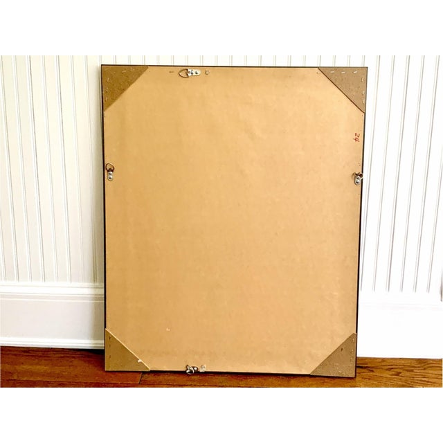 Vintage Large Framed Rectangular Wall Mirror For Sale - Image 4 of 4