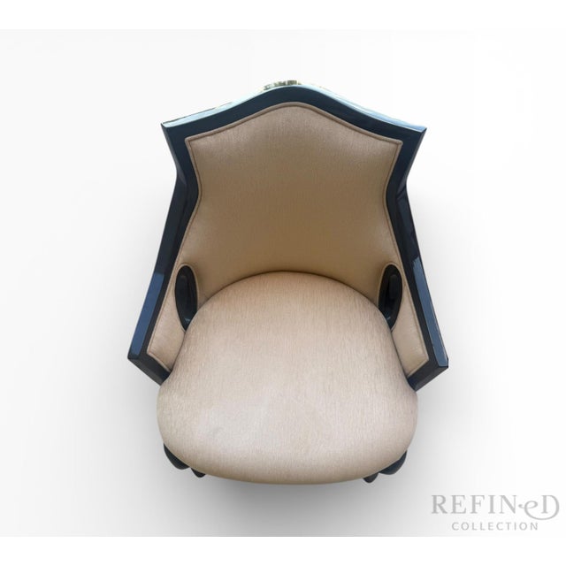 Set of Six Ebonized Dining Armchairs, Attributed to Ralph Lauren Collection for Henredon For Sale In Miami - Image 6 of 14