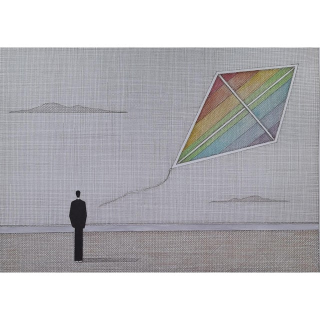 Joanna Wiszniewska Domańska, Landscape with a Kite, 2020, Etching & Paper For Sale - Image 6 of 6