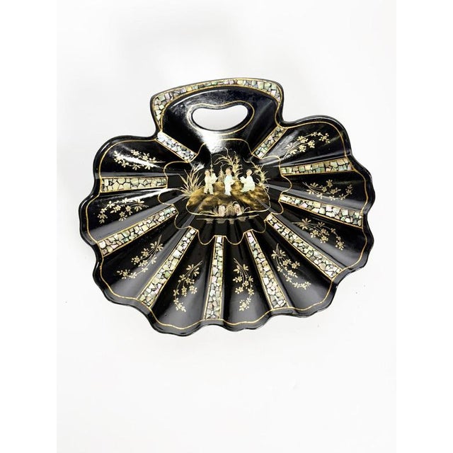 Napoleon III Papier-Mâché Catchall, France, 1880 For Sale - Image 11 of 12