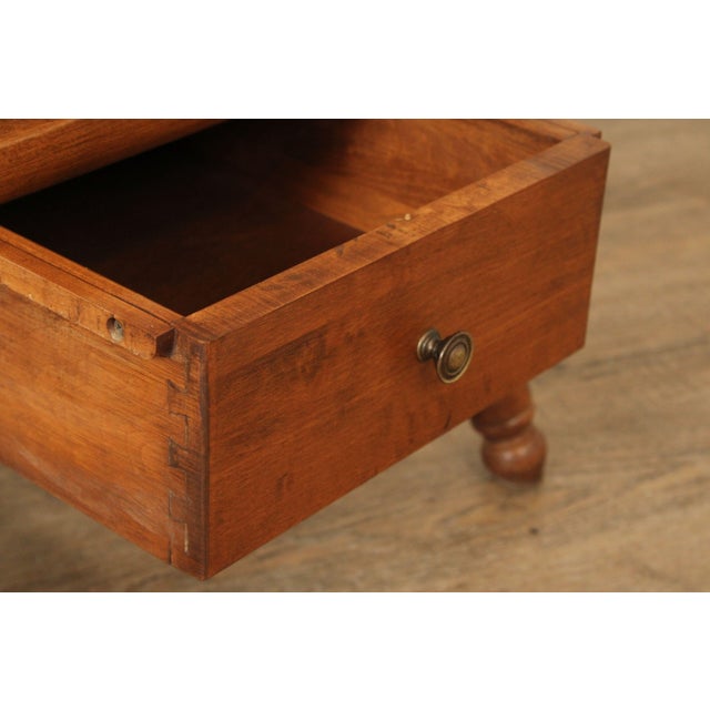 Wood Heywood Wakefield Pair of Maple Windsor Writing Chairs For Sale - Image 7 of 12