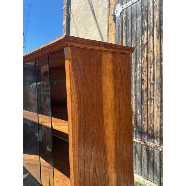 Brown Vintage Walnut Showcase, 1960s For Sale - Image 8 of 11