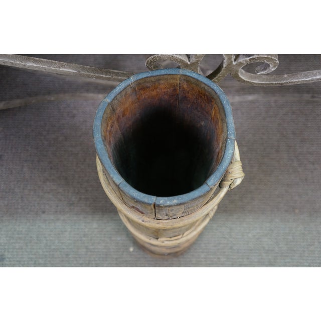 3 Antique Tibetan Wood Yak Butter Churn Buckets For Sale - Image 13 of 17