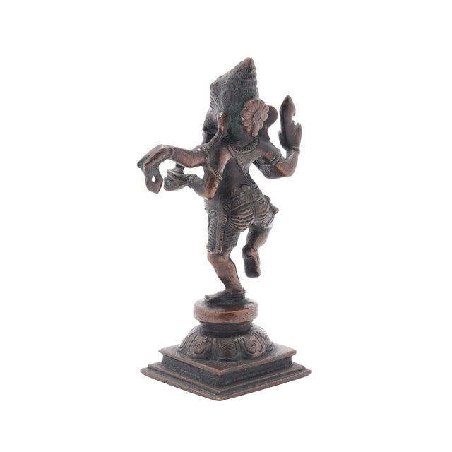 Indian Indian Cast Bronze Statue of a Standing Ganesha, C. 1800's For Sale - Image 3 of 8