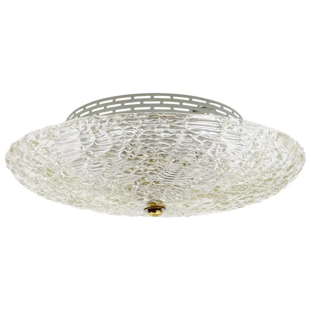 Mid-Century Modern Flush Mount in Textured Glass by J. T. Kalmar for Kalmar, Austria, 1960s For Sale - Image 10 of 10