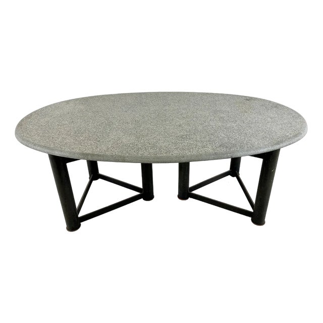 Oval Dining Table in the Manner of Jan Vlug, 1970s For Sale