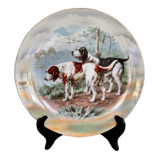 Antique Unger & Schilde Irish Setter Hunting Scene Decorative Plate For Sale