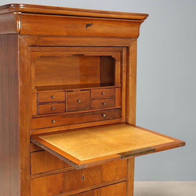Carlo X Walnut Secretaire with Oak Interiors For Sale - Image 3 of 15