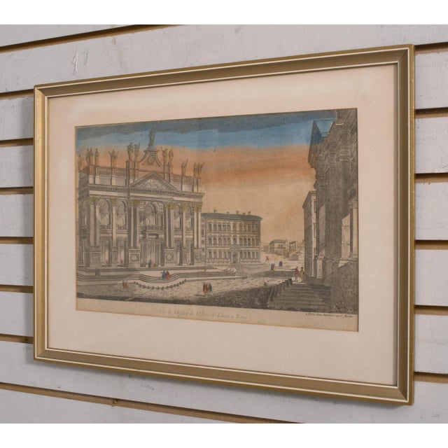 Age: Approx: 150 Years Old Details: Professionally Framed & Matted Architectural Italy Scenes Hand Colored Exceptional...